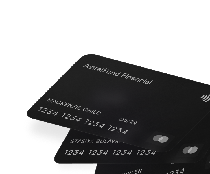 Three AstralFund credit cards